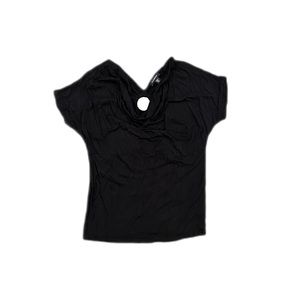 Le Chateau Black Top Short Sleeve Keyhole